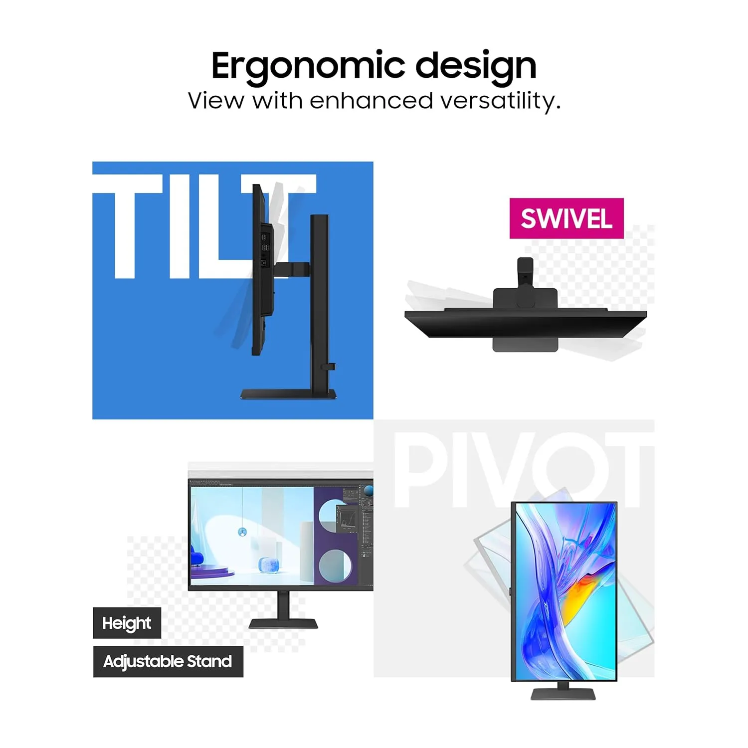 Samsung LS32D804UANXGO 32" S8 4K UHD Flat Monitor – HDR10, IPS - Image 2